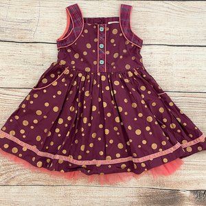 Matilda Jane Burgundy Nicoletta Dress with layering top EUC